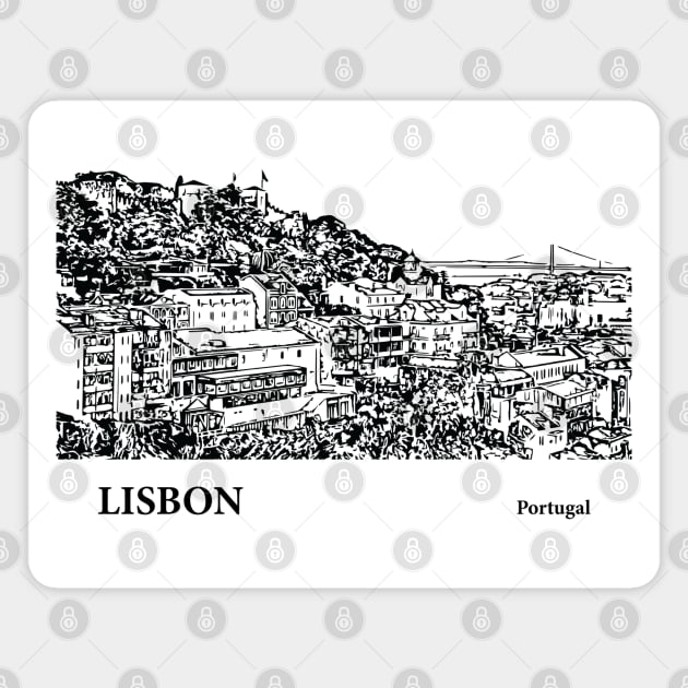 Lisbon Portugal Magnet by Lakeric